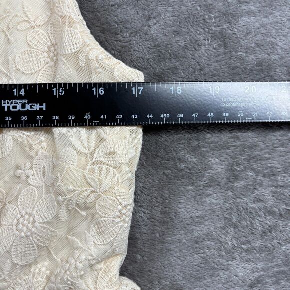 Garnet Hill Lace Tank Dress Cottagecore Fairy Romantic Wedding Ivory Sz 10 E153 - Picture 4 of 10